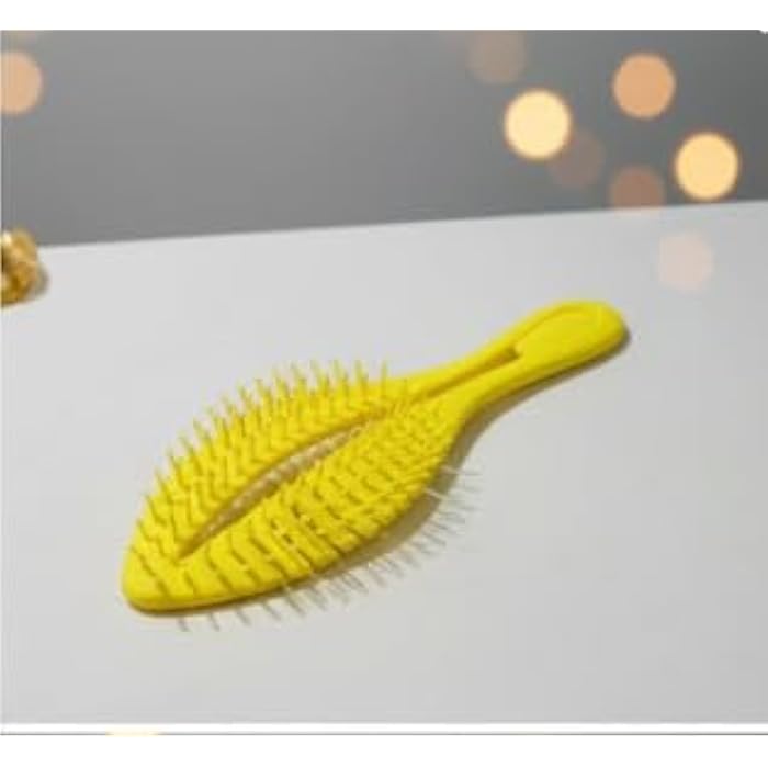 Hair Brush, Detangling Brush, Feather Shape Design Multi Color Lightweight Easy to Carry - Image 4